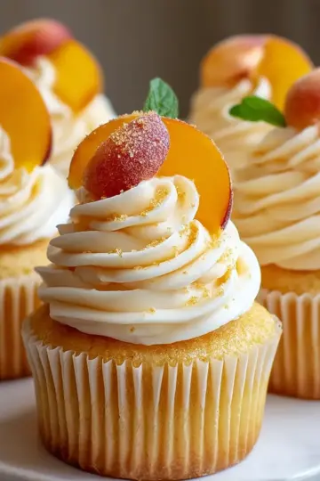 Honey Peach Cream Cheese Cupcakes Recipe – Sweet Delight