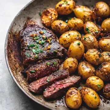 Garlic Butter Steak and Potatoes Skillet