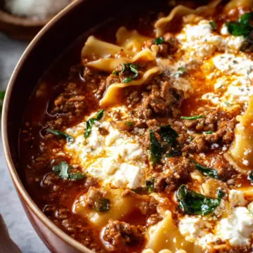 One Pot Lasagna Soup