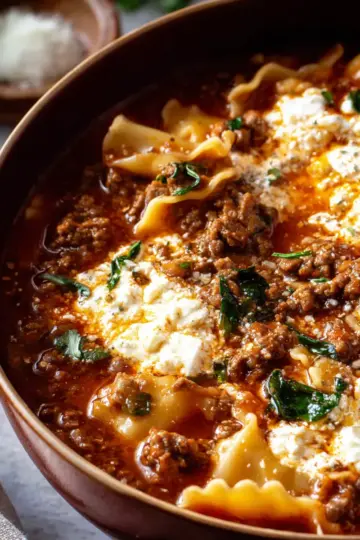 One Pot Lasagna Soup
