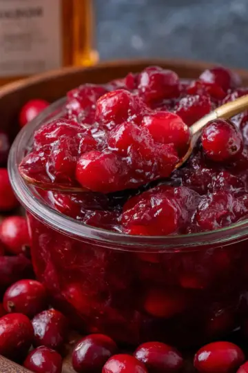 Honey Bourbon Cranberry Sauce