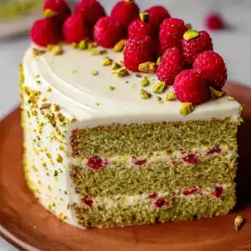 Pistachio Raspberry Cake