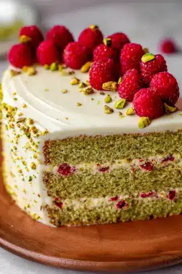 Pistachio Raspberry Cake