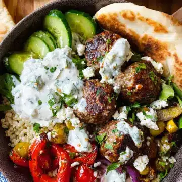 Greek Meatball Bowls