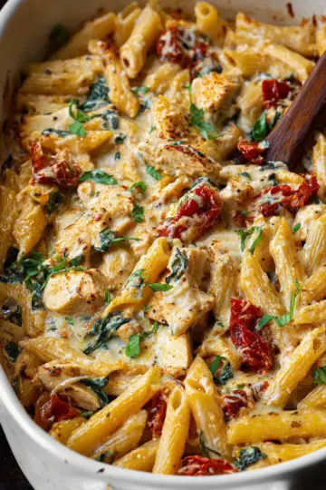 Tuscan Chicken Pasta Bake