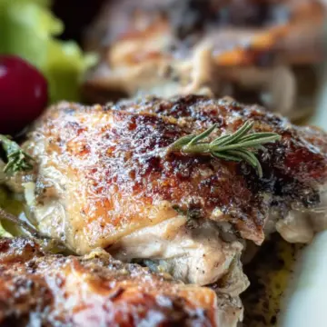 Balsamic Herb Baked Chicken Thighs