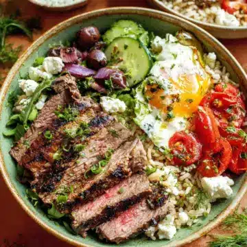 Mediterranean Steak and Rice Bowls