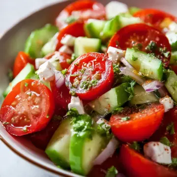 Tomato Cucumber Feta Salad