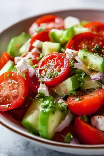 Tomato Cucumber Feta Salad