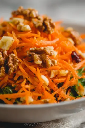 Carrot Apple and Walnut Salad