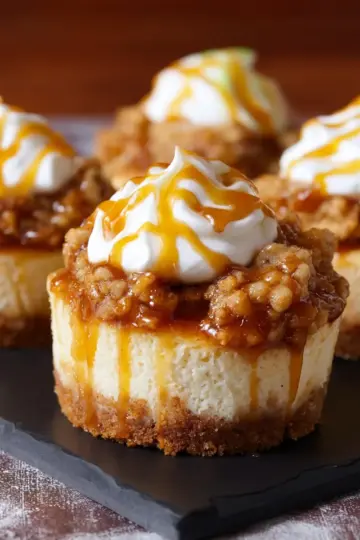 Apple Crisp Cheesecakes