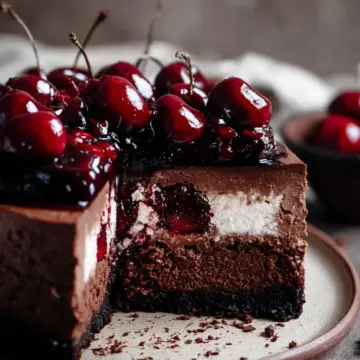 black forest cheesecake