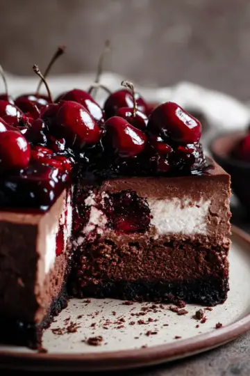 black forest cheesecake