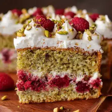 Raspberry Pistachio Cake