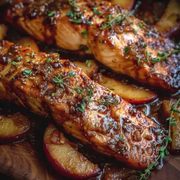 Bourbon Peach Roasted Salmon