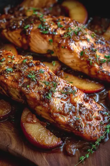 Bourbon Peach Roasted Salmon