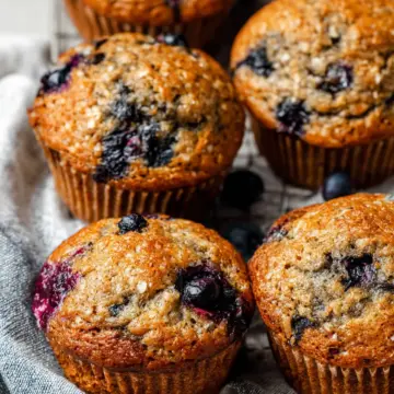 Healthy Blueberry Banana Muffins
