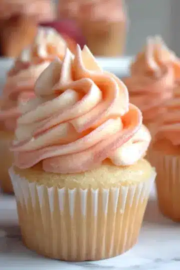 Peach Bellini Cupcakes