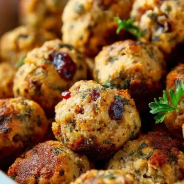 Delicious Christmas turkey stuffing balls