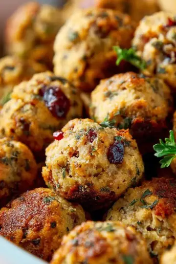 Delicious Christmas turkey stuffing balls