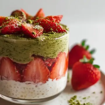 Strawberry Matcha Overnight Oats