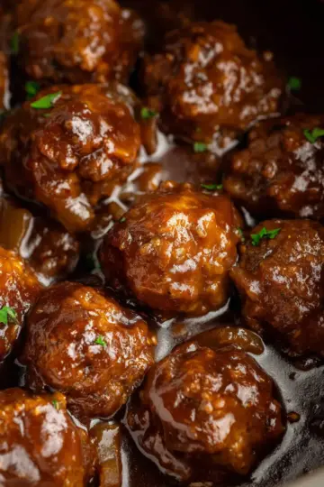 Slow Cooker Salisbury Steak Meatballs