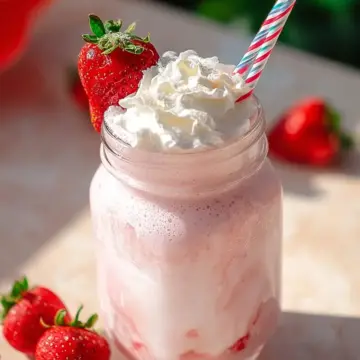 Dreamy Cream Strawberry Milkshake Recipe