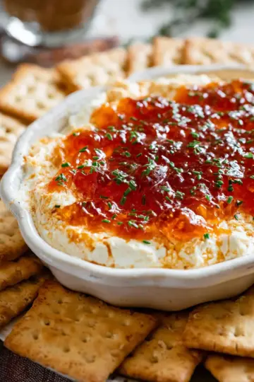 Easiest Pepper Jelly Cheese Dip