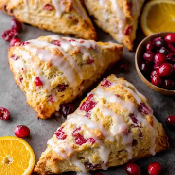 Glazed Cranberry Orange Scones
