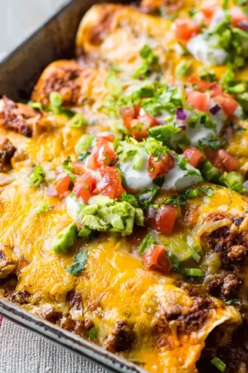 Easy Ground Beef Enchiladas