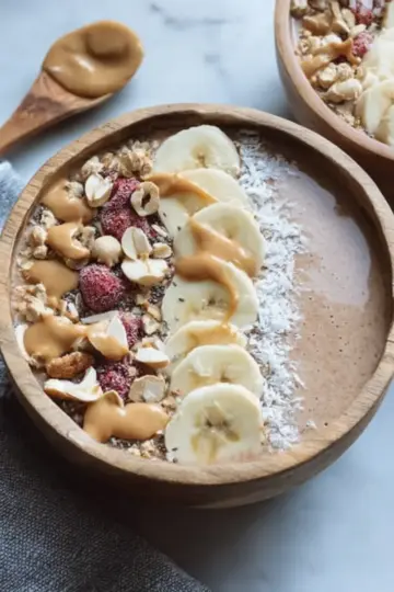 Peanut Butter and Banana Smoothie Bowls