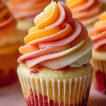 Mango Strawberry Sunset Cupcakes Recipe