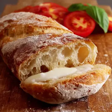 4 Ingredient, NO-Knead Ciabatta Bread Recipe