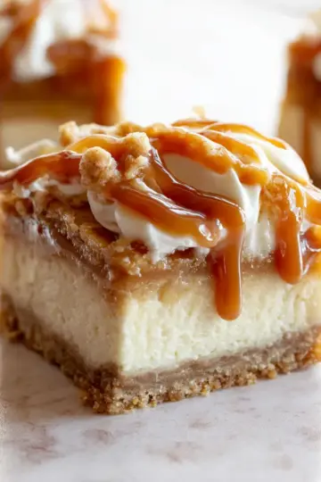 Caramel Apple Cheesecake Bars