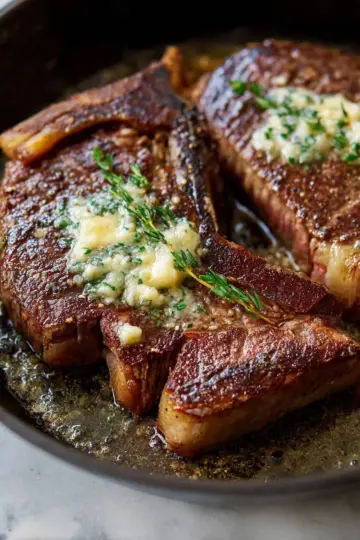 Pan Seared Steak with Garlic Butter
