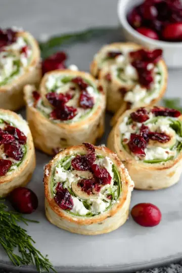 Cranberry Feta Pinwheels