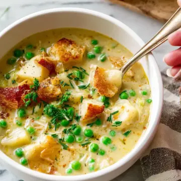 Creamy Potato And Pea Chowder Recipe