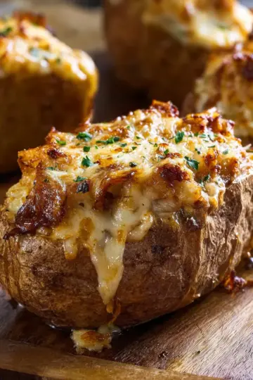 Cheesy French Onion Baked Potatoes