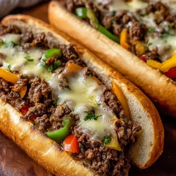 Ground Beef Philly Cheesesteaks