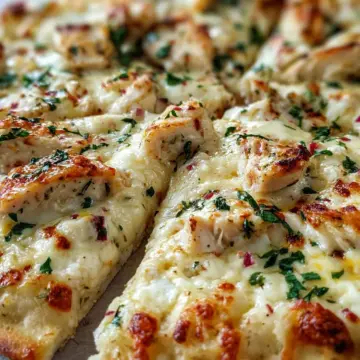 Creamy White Chicken Pizza