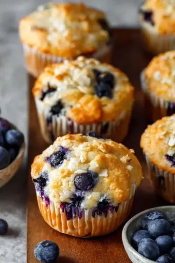 Greek Yogurt Blueberry Muffins