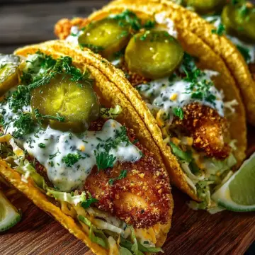 Crispy Dill Pickle Ranch Chicken Tacos Recipe