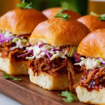 BBQ Pulled Pork Sliders on Hawaiian Rolls