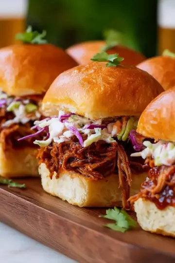BBQ Pulled Pork Sliders on Hawaiian Rolls
