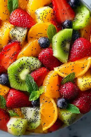 Easy Fruit Salad with Orange Poppy Seed Dressing Bliss
