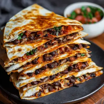 Crispy Black Bean Quesadillas
