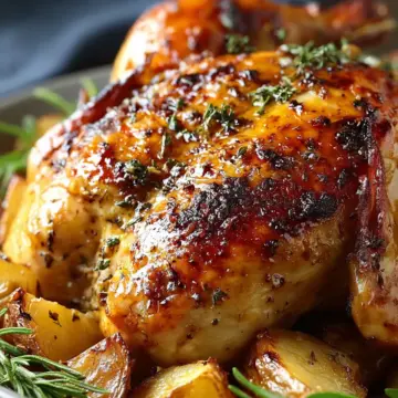 Savory Honey Mustard Roast Chicken