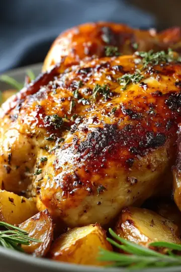 Savory Honey Mustard Roast Chicken