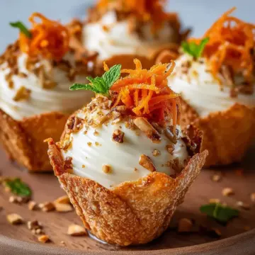 Spiced Carrot Mascarpone Cannoli Cups