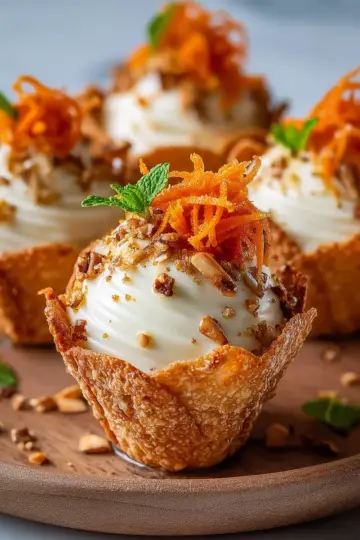 Spiced Carrot Mascarpone Cannoli Cups